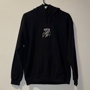 Black Graphic Hoodie with Led Zepplin Patch
